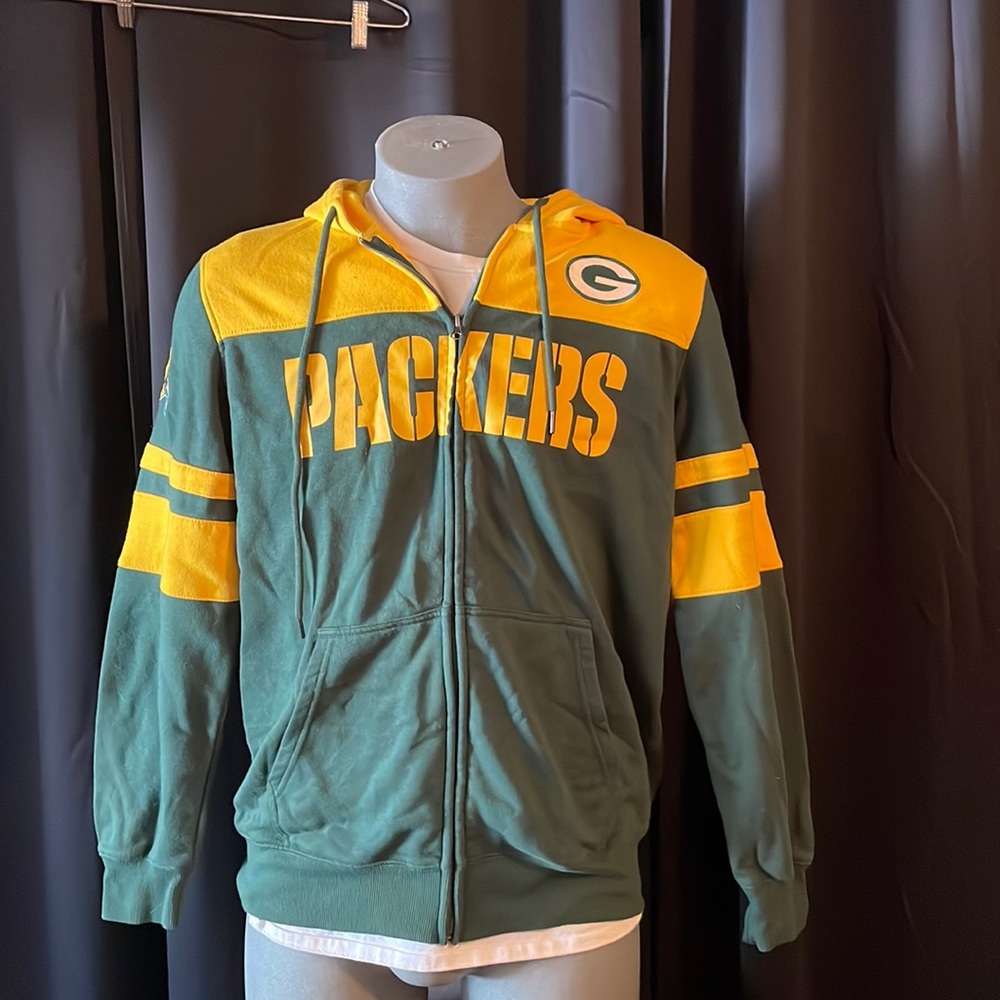 NFL Green Bay Packers longsleeve zip up sweatshirt jacket size large